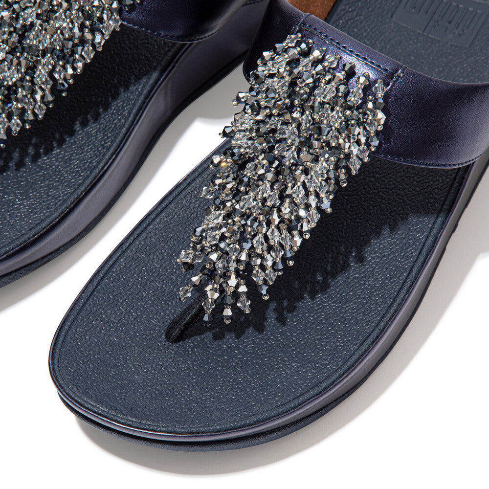 beaded toe post sandals