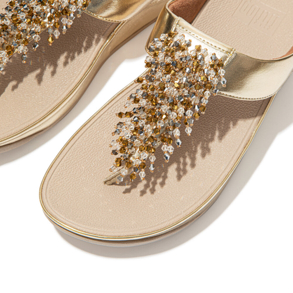 beaded toe post sandals