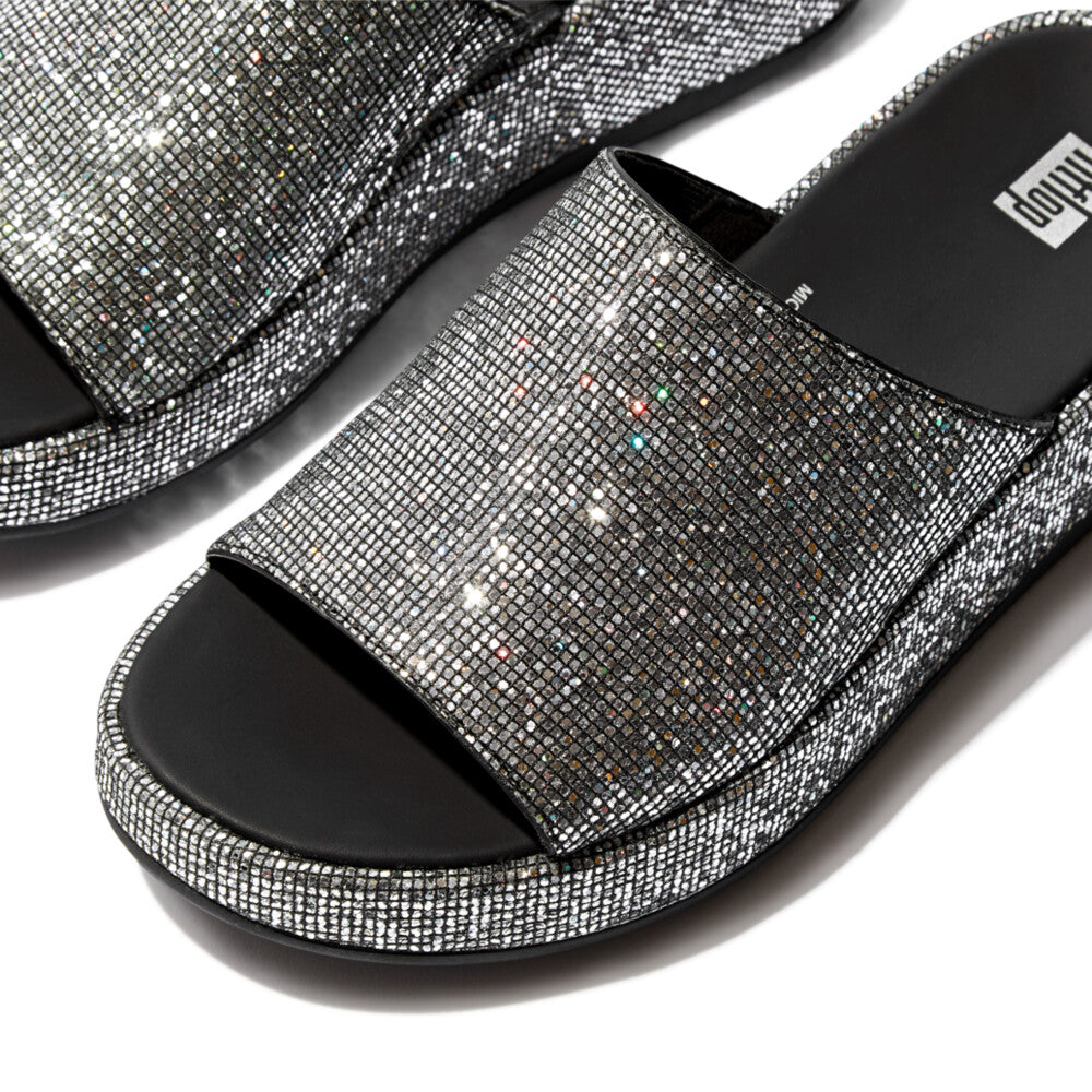 FitFlop F MODE Glitterball Flatform Slides Silver IE5 011 FitFlop fitflop-f-mode-glitterball-flatform-slides-silver-ie5-011-fitflop