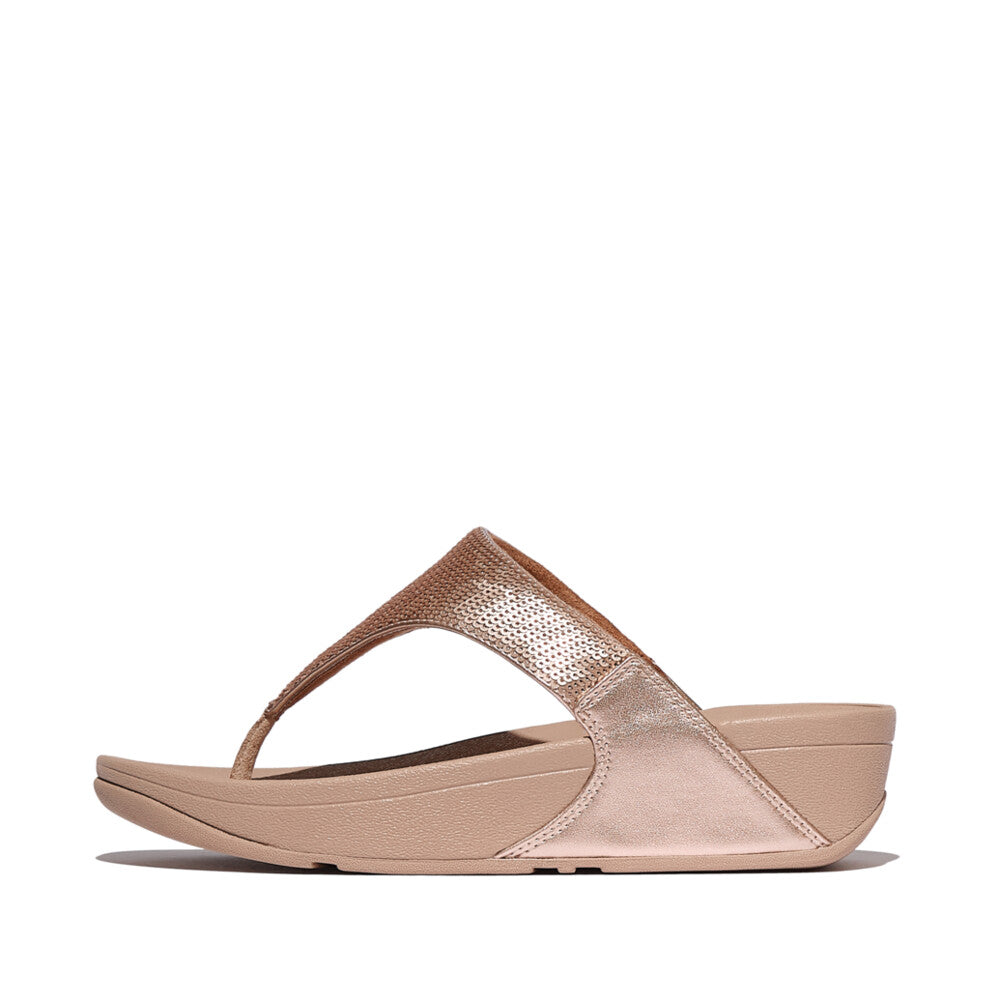 FitFlop LULU Sequin Toe-Post Sandals - Classic Beige (JF3-B41