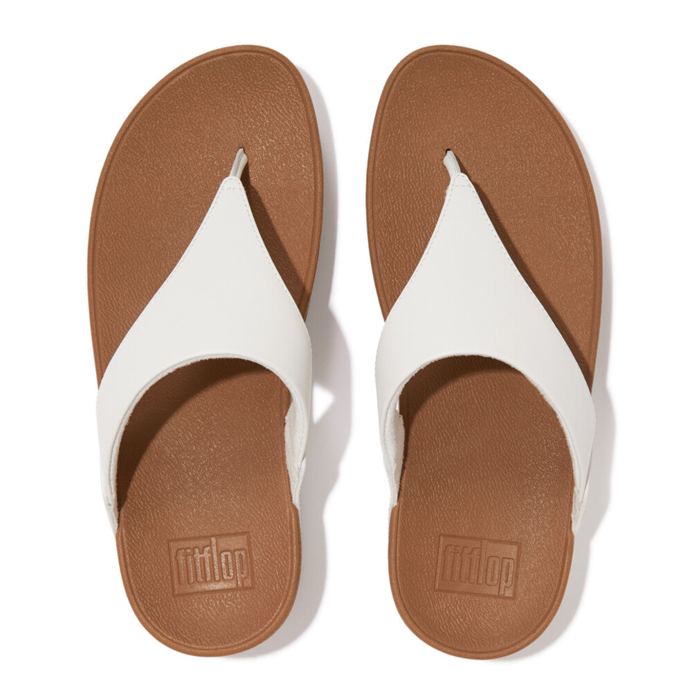 LULU Leather Toe-Post Sandals - White (I88-024) | FitFlop Singapore