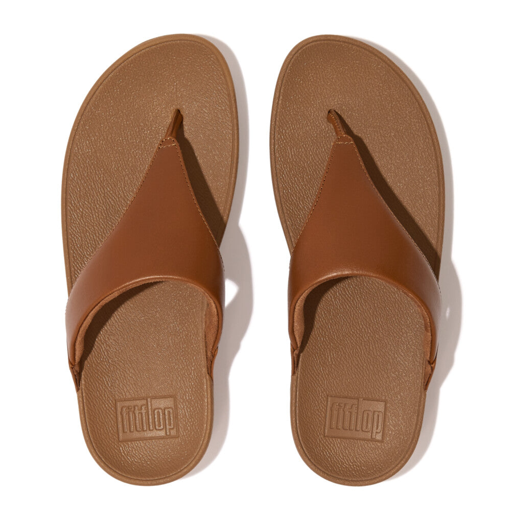 LULU Leather Toe-Post Sandals - Light Tan (I88-592) | FitFlop Singapore