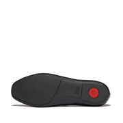 DELICATO Pearls & Crystal Leather Ballet Flats