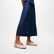 DELICATO Pearls-And-Crystal Leather Slingbacks