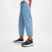 F-MODE Flow Pearls Crystal Knit Slip-On Sneakers