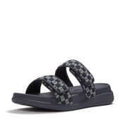 F-MODE GO Adjustable Checkerboard-Denim Two-Bar Slides