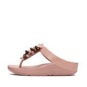 FINO Bead-Cluster Toe-Post Sandals - Clay Blush Multi