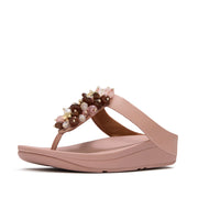 FINO Bead-Cluster Toe-Post Sandals - Clay Blush Multi
