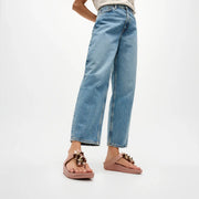FINO Bead-Cluster Toe-Post Sandals - Clay Blush Multi