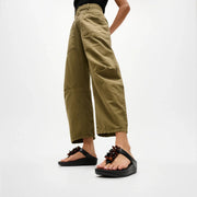FINO Bead-Cluster Toe-Post Sandals - Black/Brown