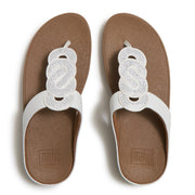 FINO Crystal-Twist Toe-Post Sandals