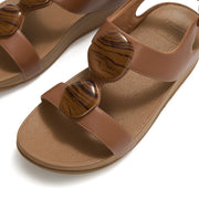 FINO Marbled-Stone Back-Strap Sandals