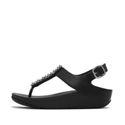 FINO Pearls & Crystal Back-Strap Toe-Post Sandals