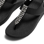 FINO Pearls & Crystal Back-Strap Toe-Post Sandals
