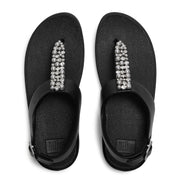 FINO Pearls & Crystal Back-Strap Toe-Post Sandals