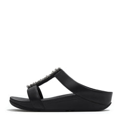 FINO Pearls-And-Crystal H-Bar Slides