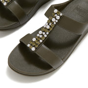 FINO Pearls-And-Crystal H-Bar Slides
