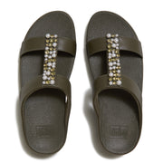FINO Pearls-And-Crystal H-Bar Slides