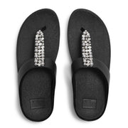 FINO Pearls-And-Crystal Toe-Post Sandals