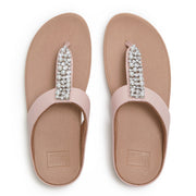 FINO Pearls-And-Crystal Toe-Post Sandals