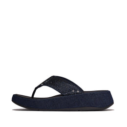 F-MODE Denim Toe-Post Sandals