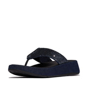F-MODE Denim Toe-Post Sandals