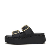 GEN-FF Max Buckle Tumbled-Leather Two-Bar Slides