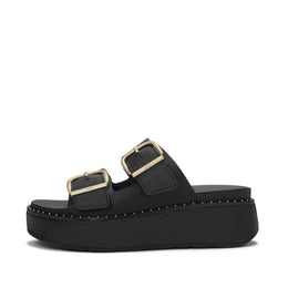 GEN-FF Max Buckle Tumbled-Leather Two-Bar Slides