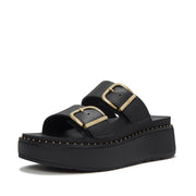 GEN-FF Max Buckle Tumbled-Leather Two-Bar Slides