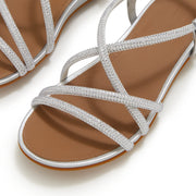 GRACIE Crystal Strappy Back-Strap Sandals