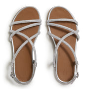 GRACIE Crystal Strappy Back-Strap Sandals