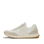 RETRO-Q FF Mens Fabric/Suede Trainers - Urban White Mix