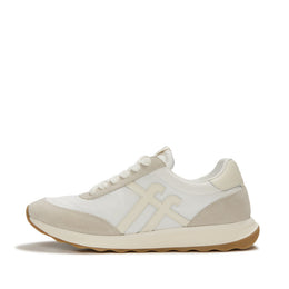 RETRO-Q FF Mens Fabric/Suede Trainers - Urban White Mix