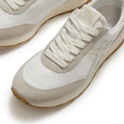 RETRO-Q FF Mens Fabric/Suede Trainers - Urban White Mix