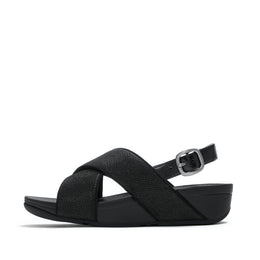 LULU Shimmerglitz Back-Strap Sandals - Black