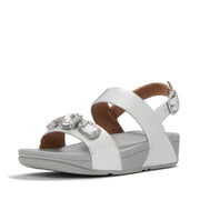 LULU Ultra-Jewel Metallic Back-Strap Sandals