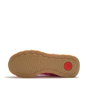 RETRO-Q Fabric/Suede Trainers - Berry Rose/Marine Green