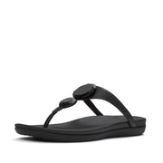 SOLAY Glossy-Disc Toe-Post Sandals