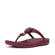 SOLAY Glossy-Disc Toe-Post Sandals