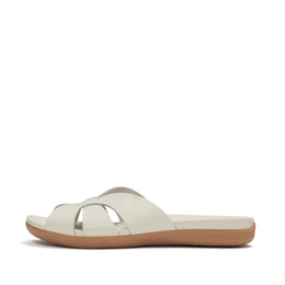 SOLAY Waterproof-Leather Woven Slides