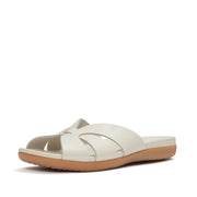 SOLAY Waterproof-Leather Woven Slides