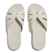 SOLAY Waterproof-Leather Woven Slides