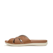 SOLAY Waterproof-Leather Woven Slides