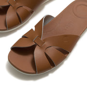SOLAY Waterproof-Leather Woven Slides