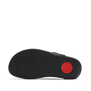 TRAKK II Mens Buckle Emboss-Leather Toe-Post Sandals