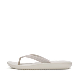 IQUSHION Mens Textured-Strap Flip-Flops - Pale Grey/Paris Beige