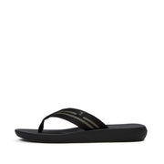 IQUSHION Mens Two-Stripe Webbing Flip-Flops