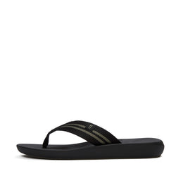 IQUSHION Mens Two-Stripe Webbing Flip-Flops