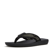 IQUSHION Mens Two-Stripe Webbing Flip-Flops