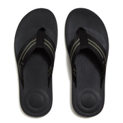 IQUSHION Mens Two-Stripe Webbing Flip-Flops